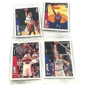 Vintage 1990's Upper Deck Basketball Cards SEALED 6 Long Montross Reid Burrell